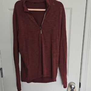 lululemon athletica Burgundy Half-Zip Sweatshirt